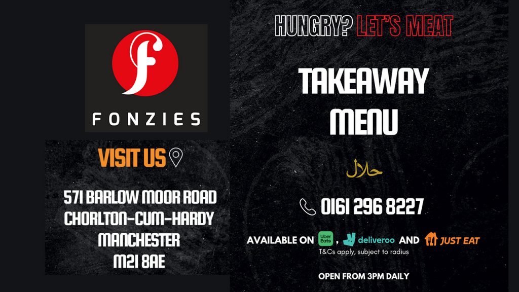 Fonzies Chorlton Best Takeaway Restaurant in Chorlton for Smash Burgers & More