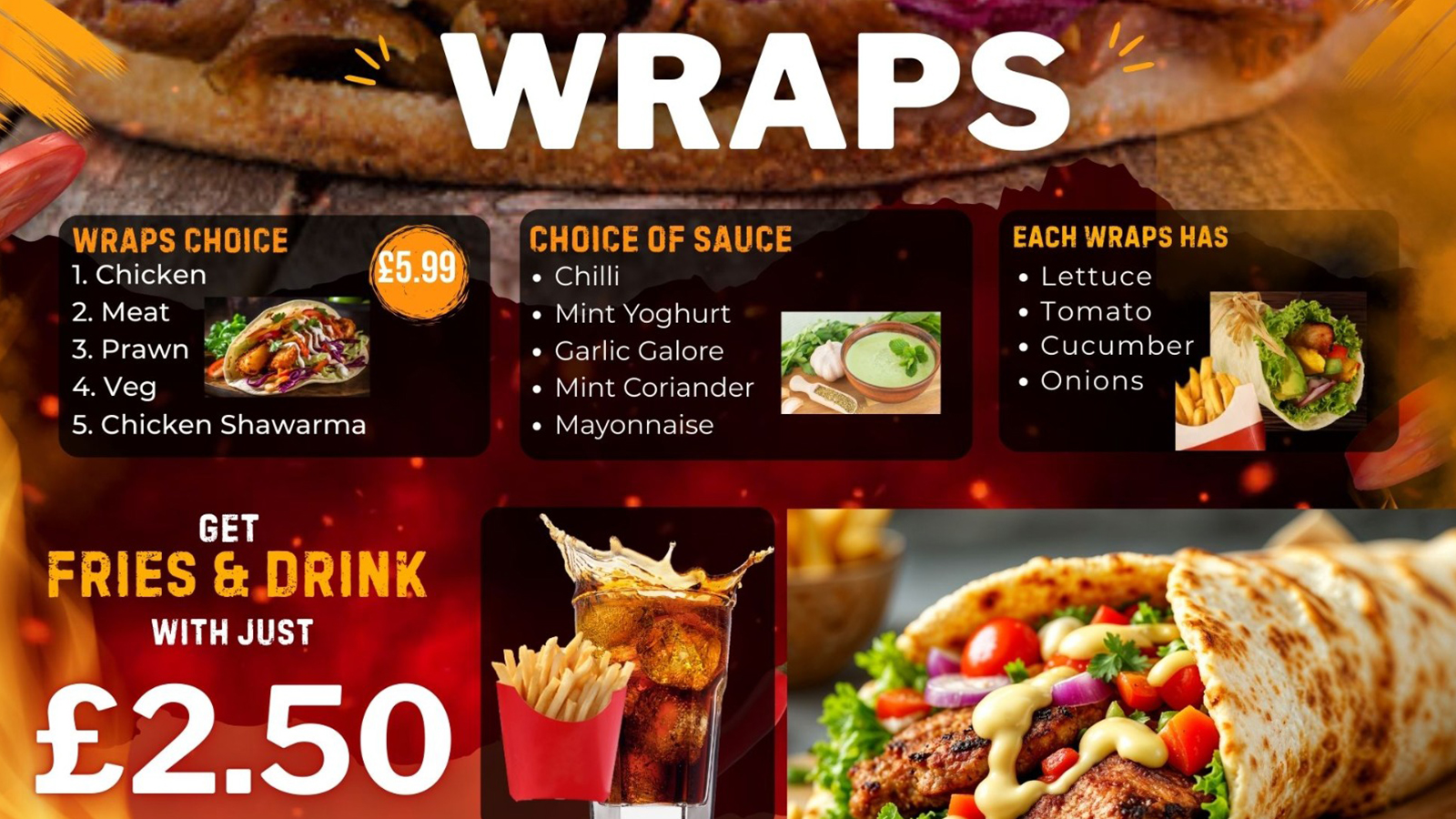 fresh wraps Fonzies in Chorlton Manchester